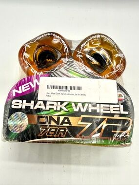NEW SHARK WHEEL 72MM, 78A DNA Longboard Skateboard Wheels, Sealed Amber Color